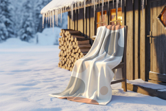 Winter throw blanket mockup Product Image 3