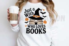 Just A Witch Who Loves Books Sublimation PNG Design Product Image 2