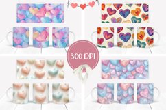 Knitted Love Mug Designs, Love Hearts Mug Sublimation Product Image 2
