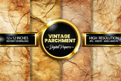 Vintage Parchment Digital Papers - 04 variations Product Image 1