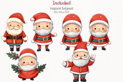 Santa Christmas Watercolor 23 Cliparts Collection Product Image 2