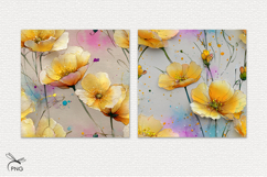 Spring flowers digital paper, background clipart Product Image 2