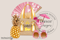 It's Summer Time Tropical Beach Design | Pink Vacation Vibes Product Image 1