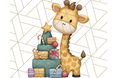 Safari Christmas PNG Clipart, Cute Jungle Animal Art Product Image 2