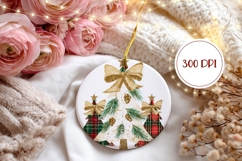 Rustic Christmas Tree Ornament Design, Christmas Ornament Product Image 2