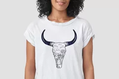 Cow skull desert #4 svg, Bull skull svg, Desert svg, png Product Image 2