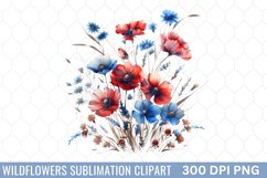 Wildflowers Sublimation Clipart Product Image 1