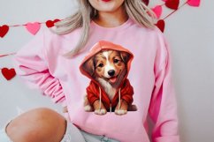 Cute Valentine Dog Clipart, Valentines Day Dog Clipart Product Image 2