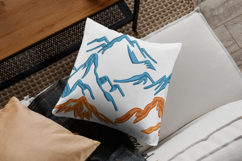 Abstract Mountain Range Embroidery Design Product Image 2