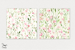 Floral digital paper, background clipart Product Image 2