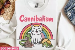 Cannibalism PNG, Funny Cat Sublimation PNG Product Image 3