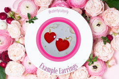 Heart Earring Laser Cut File- SVG FILE Product Image 2