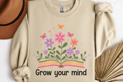Grow your mind PNG, Vintage Flowers Sublimati Product Image 3