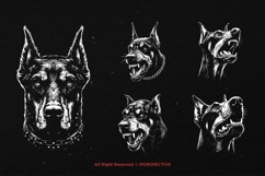 10 Bundle Dark Art Doberman Dog Animal Pet Beast Tattoo Product Image 3