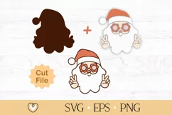 Groovy Santa svg, Groovy Christmas svg, Santa Claus svg, Png Product Image 2