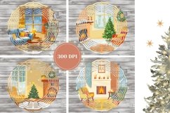Christmas House Wind Spinner Designs, Christmas Village PNG Product Image 2