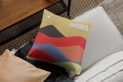 Colorful Wavy Landscape Embroidery Design Product Image 2