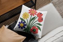 Vibrant Garden Bloom Floral Embroidery Design Product Image 2