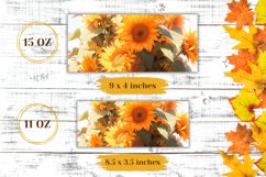 Sunflower Mug Sublimation Design, Floral Mug Wrap 11oz 15 oz Product Image 2