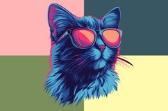 Chic Cat in Colorful Sunglasses Product Image 3