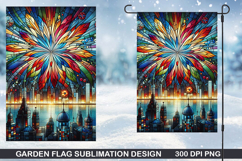 Flowers Garden Flag Sublimation| Flower Garden Flag PNG Product Image 1