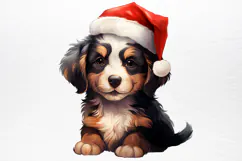 Christmas Dog Sublimation Clipart PNG Product Image 2