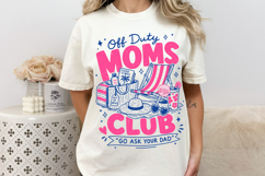 Off Duty Moms Club PNG, Preppy Coastal Summer Sublimation Product Image 2