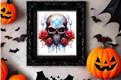 Gothic Halloween Watercolor Clipart PNG, Halloween PNG Product Image 2