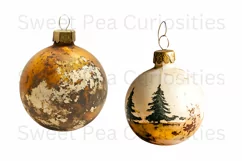 Christmas, Vintage Ornaments, Ephemera, PNG, Clipart Product Image 2