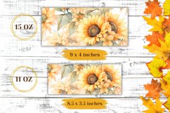 Watercolor Sunflowers Mug Sublimation Design, Fall Mug Product Image 2