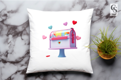 Cute Heart Mailbox Love Letter Clipart PNG Product Image 3