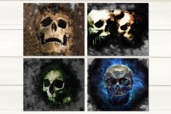Gothic skull Skinny tumbler sublimation brutal design bundle Product Image 2