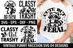 Vintage Funny Raccoon SVG Design -Call Me Antisocial But Ple Product Image 1