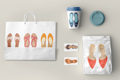 Summer shoes clip arts collection Product Image 2
