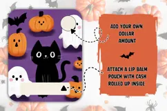 Cartoon Halloween Money Card, Cartoon Black Cat Money Card Product Image 2