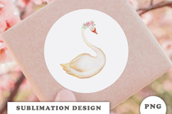 Watercolor White Swan png Product Image 2