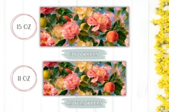 Nature Mug Template, Pink Flowers Mug Sublimation Design Product Image 2