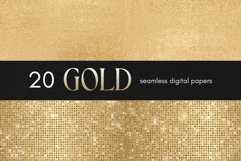 Gold Seamless Digital Paper Pack, Luxury Gold Backgrounds Product Image 2