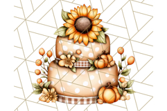 Fall Cake Clipart PNG, Autumn Cakes With Pumpkins Product Image 2