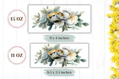 Wedding Mug Design, Floral Mug Wrap, Wedding Sublimation Product Image 2