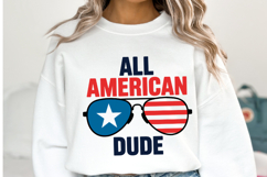All American Dude svg | 4th of july Svg | Shirt Svg Product Image 1