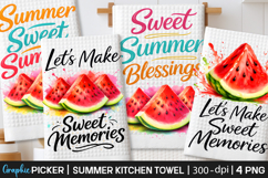 Summer Kitchen Towel Sublimation, Trendy Summer PNG, Summer Product Image 1
