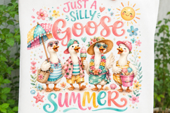 Just a Silly Goose Summer Beach Sublimation SVG Product Image 3