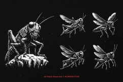 10 Bundle Dark Art Grasshopper Insect Animal Scary Tattoo Product Image 3