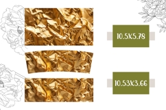 Gold Paper Tumbler Design, Gold 40 Oz Tumbler Sublimation Product Image 2