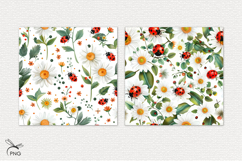 Ladybugs digital paper, background clipart Product Image 2