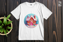 Winter Cottage Clipart Sublimation PNG Product Image 2