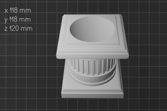 Antique column pen holder Stl, 3d print desk organizer Product Image 2