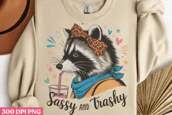 Sassy n' trashy PNG, Funny Raccoon Sublimatio Product Image 2