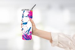 Colorful abstract splashes tumbler wrap sublimation design Product Image 2